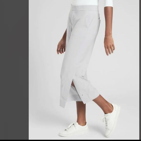 Athleta tribeca cropped pants grey sz 10 - Picture 5 of 11